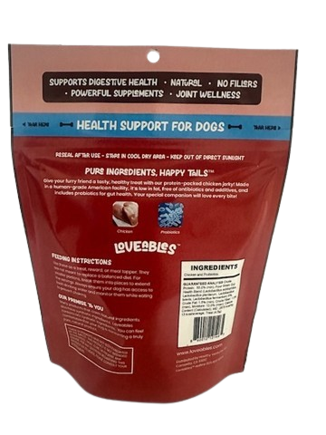 Loveables  NATURAL PROBIOTICS JERKY TREATS