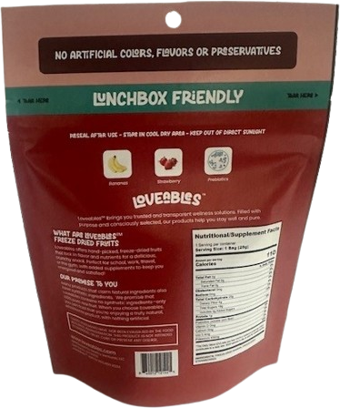 Loveables™    FREEZE DRIED NATURAL SUPPLEMENT SNACK